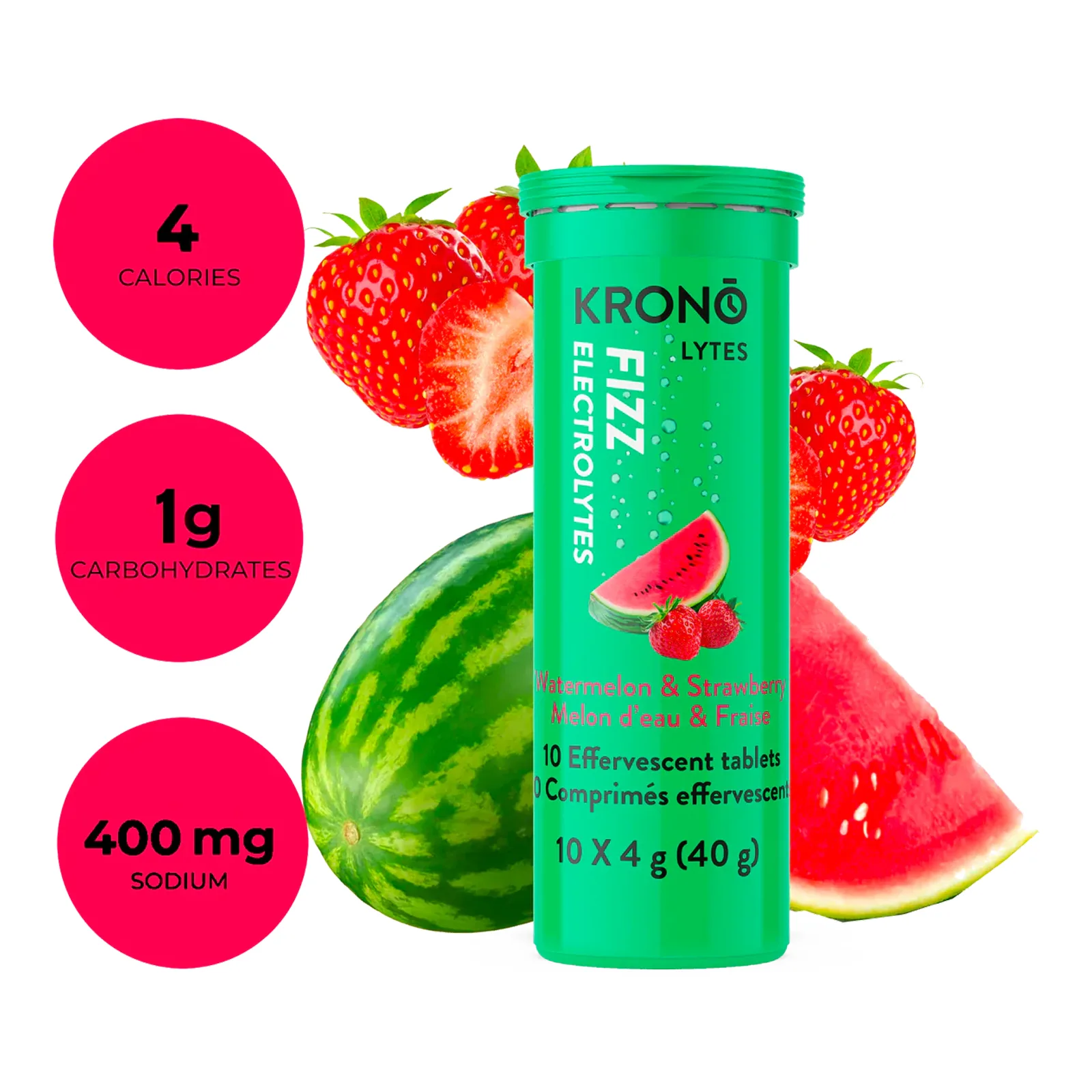 ÉLECTROLYTES MELON D'EAU FRAISE
